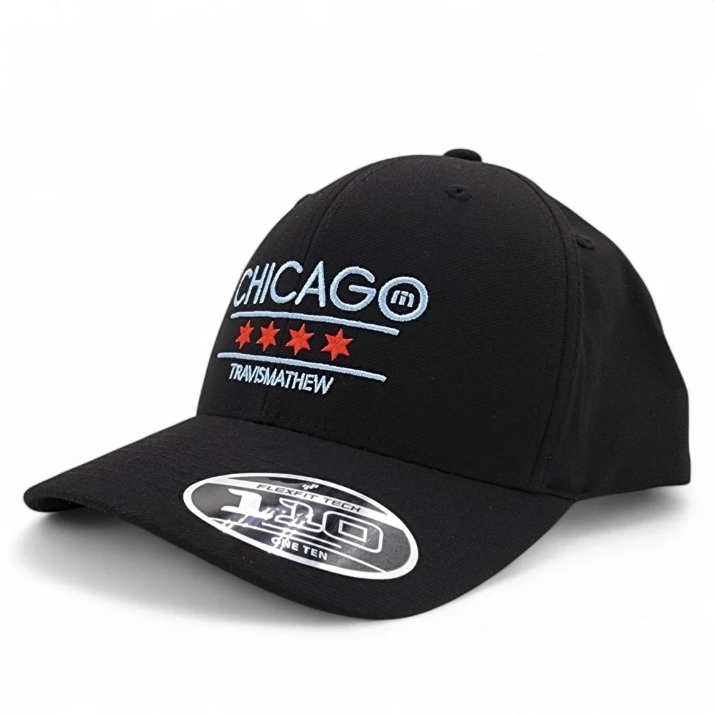 Travis‎ Mathew South Side 2.0 Chicago Il State Golf Hat Black SnapBack Cap NEW